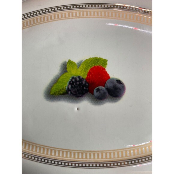 VTG KNOTT’S BERRY FARM 2007 Canister Storage Jar Hinged Lid Ceramic Fruit Print - Picture 10 of 16